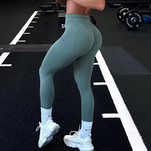 Leggings Modellanti per Glutei da Donna, Senza Cuciture, per Palestra, Allenamento, <span class=keywords><strong>Vita</strong></span> Media-<span class=keywords><strong>Bassa</strong></span>, Controllo Pancia, <span class=keywords><strong>Pantaloni</strong></span> da Yoga - Product Image 2