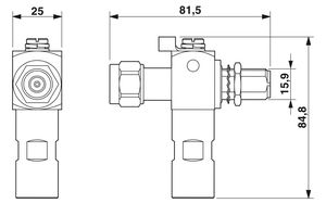 Protector Contra Sobretensiones Mt-Phoenix Contact CN-LAMBDA/4-2.25-SB, Conector N Macho a Hembra 2.4GHz 2800021 Original - Product Image 1