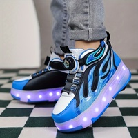 Lumières, motifs en forme de roues et d'ailes, avec roues à contraction automatique, adaptées aux jeunes patineurs sur glace et aux patineurs débutants.