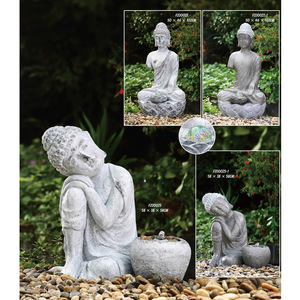 Statue de <span class=keywords><strong>Bouddha</strong></span> en pierre de fibre de <span class=keywords><strong>grande</strong></span> taille pour la décoration extérieure, <span class=keywords><strong>fontaine</strong></span> d'eau - Product Image 2