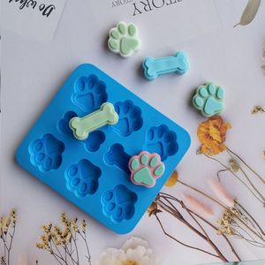 Easy Release 6-Cavity Cat Paw Bone <b>Silicone</b> Mold, Non-Stick <b>Baking</b> Tray for Chocolate Cookies Cakes, Ice Cube Candy Making Tools - Product Image 5