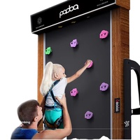 Máquina de Escalada en Roca Motorizada Patentada Endless Rock Climbing Machine Treadwall, 180W DC con Velocidad Ajustable, Equipo de Fitness para Gimnasio Interior PY002