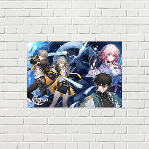 Honkai-Ensemble d'Affiches en Papier pour Décoration Murale de Chambre Imprimée, 8 Pièces - Product Image 3