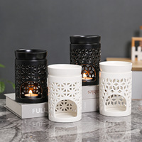 Nouveau Brûleur d'aromathérapie en céramique ajouré 2025, Diffuseur d'huiles essentielles résistant à la chaleur sèche, Artisanat créatif compact