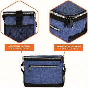 กระเป๋าเก็บความเย็นแบบพกพาสำหรับส่งอาหาร  ผลิตจากวัสดุไม่ถักทอ เป็นมิตรกับสิ่งแวดล้อม  พร้อมโลโก้สั่งทำได้ - Product Image 4