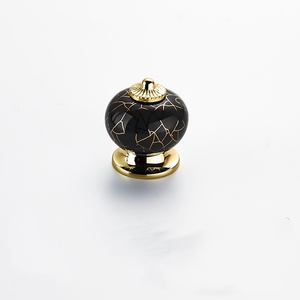 Poignée de commode citrouille en céramique à trou unique vintage mobilier d'extérieur circulaire moderne pour chambre à coucher salle de bain pour tiroir de cuisine - Product Image 5