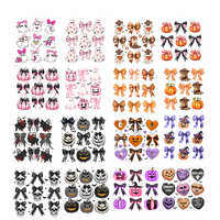 Transferts thermiques personnalisés pour Halloween, prêts à poser sur t-shirts, transferts sérigraphiques, logos thermocollants pour sacs