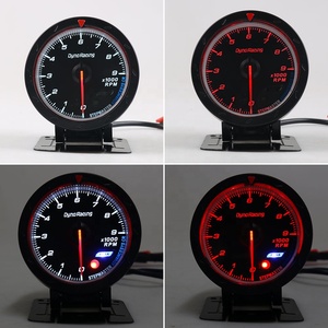 60MM Voiture Tachymètre Éclairage 0-9000 T/Mn Visage Noir <span class=keywords><strong>Rpm</strong></span> Mètre Jauge de Voiture - Product Image 6