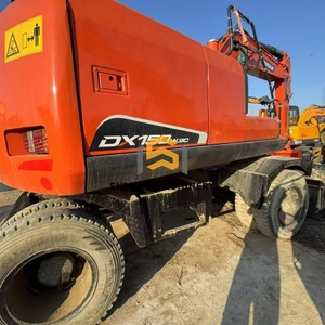 Excavatrice sur pneus Doosan DX150W-9C d'occasion, machine de terrassement pour la construction, équipement d'ingénierie, moteur, pompe, boîte de vitesses, roulement, PLC - Product Image 2