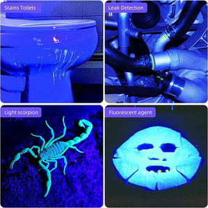 20W USB Rechargeable 128 LED UV 395nm Flashlight Strong Torch Black Light for Pet Urine Detector <strong>Scorpion</strong> Hunting - Product Image 6