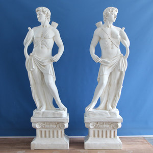 Buste de figurine masculine en fibre de verre de style européen, statue de gentleman grec antique, décoratif pour entrée de château ou bar à vin - Product Image 4