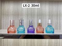 Prix d'usine – Flacon compte-gouttes rond transparent de 20 ml pour mini-parfum/huile essentielle et sérum de soin de la peau avec bouchon compte-gouttes doré