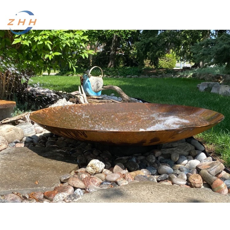 Corten Steel Fire Pit Water Mirror
