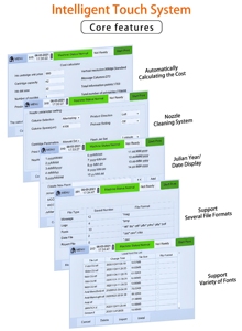 T210ES1 stampante a getto d'inchiostro <span class=keywords><strong>Ricoh</strong></span> automatica professionale con pannello a sfioramento per carta e data di scadenza di stampa - Product Image 5