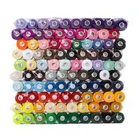 Benang Jahit Polyester Spun 40/2 400 Yard Grosir, Tahan Gesek, 100 Warna/Set, Produsen