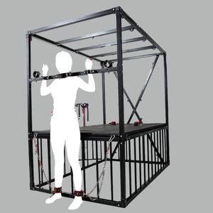 BDSM <span class=keywords><strong>sexo</strong></span> Hotel dormitorio integrado esclavo jaula restricción mazmorra gran restricción X marco juguetes sexuales MUEBLES CAMA sexual multifunción - Product Image 4