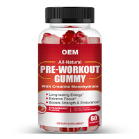 OEM Adult Creatine Gummies Muscle Building Supplément pré-entraînement 2 Gummies Daily en bouteille