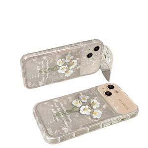 Étui de téléphone transparent anti-chute avec motif floral et miroir pour iPhone 7, 8, 11, 12, 13, 14, 15, 16 <span class=keywords><strong>Pro</strong></span> Max - Product Image 5