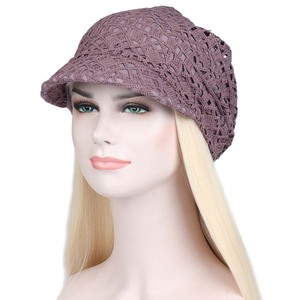 HZM-24306 Bonnets double couche creux en maille, chauds et amples, pour femmes, pour l'extérieur et les occasions décontractées - Product Image 4