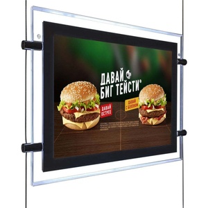 Elevate Restaurant Branding Waterproof High-Brightness Custom Acrylic Crystal <b>LED</b> Hanging Light Boxes Impact Resistant Frame - Product Image 3