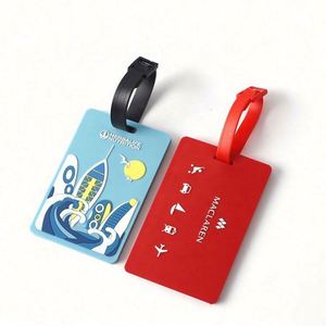 Etiqueta de Equipaje de PVC de Goma Suave Personalizada al por Mayor con Patrón de Letras para Viajes Individuales - Product Image 4