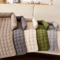 Tapis de canapé matelassé antidérapant pour animaux de compagnie avec rebord latéral pour chiens et chats de petite et moyenne taille