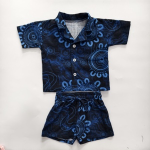 Ensemble de vêtements pour enfants en bas âge, garçons, été, lin mélangé, polo et short, 2 pièces - Product Image 6
