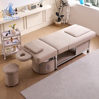 Mobilier personnalisé de salon de beauté et de coiffure lit pour le lavage des cheveux tête spa lit avec shampoing pour massage thaï pédicure