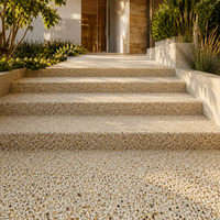 Revêtement extérieur antidérapant perméable en résine, pavé en galets d'époxy transparent, revêtement de sol en pierre naturelle pour patio, allées de jardin