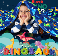 Couverture en polaire tricotée chaude pour garçons avec motif de dinosaure - Couverture douillette en flanelle moelleuse pour enfants, adaptée à toutes les saisons