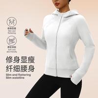 Sweat-shirt à capuche zippé respirant pour femme, style décontracté automne-hiver, couleur unie, manches longues, avec poches