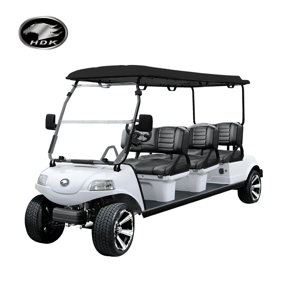 golf buggy motorbike HDK EVOLUTION Sightseeing Mini Bus Club Car 6 8 Seat 48V Utility Electric Golf Cart For Sale