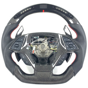 Personalización de Volante Estilo Cuero y Fibra de Carbono para Chevrolet Corvette <span class=keywords><strong>Camaro</strong></span> C7 2011 2012 2014 2016 2017 - Product Image 1