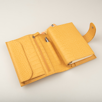 Carnet à feuilles mobiles en cuir de veau, classeur A5 personnalisé pour affaires, agenda de luxe pour bureau, couverture de journal rechargeable