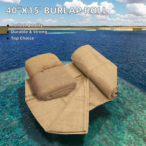 Rollo de Tela de Yute Natural Estampado en Caliente RY Custom de 40"X15 Pies, Multiusos para Jardinería y Decoración de Fiestas en Casa, Centros de Mesa Rústicos - Product Image 2