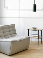 Table d'appoint carrée rustique en bois de frêne blanc, double niveau, mobile, pour canapé, table de rangement minimaliste, mobilier de salon, amovible