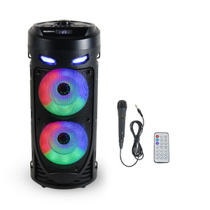 Bán Buôn 100 Wát Live Party Box Di Động Ngoài Trời Karaoke <span class=keywords><strong>Loudest</strong></span> Whit Mic Blue Tooth Loa Ngọn Lửa Ánh Sáng - Product Image 4