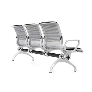 Sillas de espera Ssyou en fila de 3 asientos con pasamanos para uso público en aeropuertos, hospitales y estaciones de tren. - Product Image 4