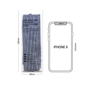 100 pezzi/pacco pacchetto di adesivi di testo lungo Record frammento serie Retro fai da te Notebook materiale decorazione Collage 6 modelli - Product Image 6