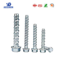 Vis à béton à tête hexagonale plate Torx M6 M8 M10 M12 M16, tige filetée, vis de construction, vis autotaraudeuse pour béton, boulon