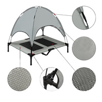 Lit de chien surélevé avec auvent amovible, respirant et imperméable, idéal pour le camping et la plage