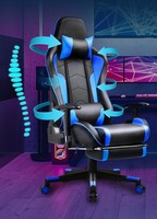 Silla Gamer de Oficina Tradicional Convertible Scorpion Pro Negra y Roja de Cuero PU Personalizada a Precio Económico para Juegos de PC