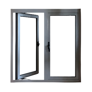 Meilleures ventes de <span class=keywords><strong>fenêtres</strong></span> à battant modernes de style ouvert en alliage d'aluminium haute performance grands panneaux fixes persiennes en verre isolant - Product Image 6