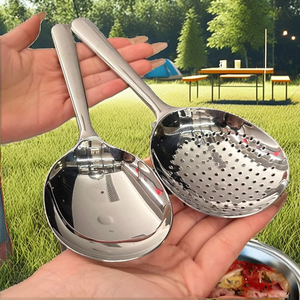 Cuchara para Sopa y Cuchara para Arroz de Acero Inoxidable con Mango Resistente al Calor, Utensilios de Cocina para Uso Diario - Product Image 1