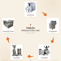 Ligne de production de liqueur de cacao Tablea à petite échelle en acier inoxydable et machine à décortiquer le cacao Winnower