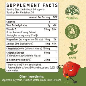 Gouttes liquides orales de clinoptilolite OEM pour enfants, complément naturel de zéolite avec vitamines B12, C et D3, soutien à l'immunité et à la santé osseuse - Product Image 6