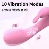 Vibrateur Lapin Étanche à Recharge USB avec 10 Modes de Vibration, Stimulateur Point G, Masseur Sexuel - Orgasme en un Clic