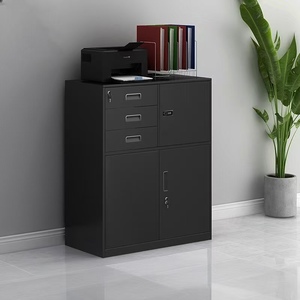 Bán hàng giá rẻ kim loại văn phòng Tủ hồ sơ thép thấp 3 ngăn kéo lưu trữ tủ đa chức năng an toàn hộp lưu trữ tủ - Product Image 1