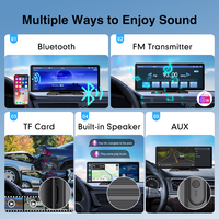 Écran tactile IPS sans fil CarPlay de 10,26 pouces, Android Auto, WIFI, FM, BT 5.0, caméra de recul, lecteur multimédia DVR, AUX