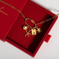 Collier en acier inoxydable couleur or 18 carats pendentif personnalisé en zircon cubique diamant plage vent étoile de mer tortue Zircon pendentif à faire soi-même